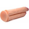 Телесный сдвоенный фаллоимитатор Double Stuffer 10  Double Pecker Dildo - 27 см.