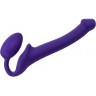 Фиолетовый безремневой страпон Silicone Bendable Strap-On - size S