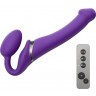 Фиолетовый безремневой вибрострапон Silicone Bendable Strap-On - size M