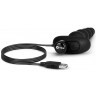 Черные анальные бусы с 3 моторами B-Vibe Cinco Anal Beads - 20,5 см.