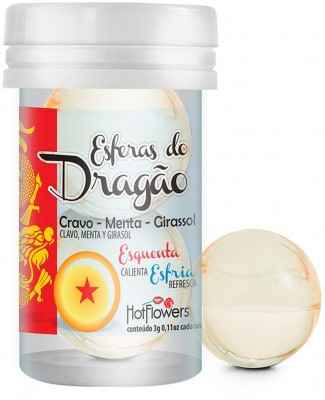 Интимный гель Esferas do Dragao Hot Ball с охлаждающе-разогревающим эффектом (2 шарика по 3 гр.)