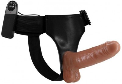Страпон на трусиках с вибрацией Ultra Passionate Harness - 16 см.