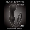 Чёрное эрекционное кольцо с анальной пробкой Double Pleasure Anal Plug