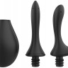 Черный анальный душ Nexus Anal Douche Set с 2 сменными насадками