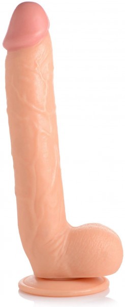 Телесный фаллоимитатор-гигант на присоске Long Logan 10’’ Dildo with Balls - 27,4 см.