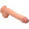 Телесный фаллоимитатор-гигант на присоске Long Logan 10’’ Dildo with Balls - 27,4 см.