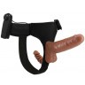 Страпон с вагинальной пробкой и вибрацией Ultra Passionate Harness - 16 см.