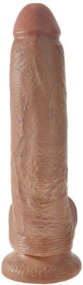 Фаллоимитатор-мулат 9  Cock with Balls - 22,9 см.