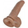 Фаллоимитатор-мулат 9  Cock with Balls - 22,9 см.