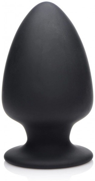 Черная мягкая анальная пробка Squeezable Large Anal Plug - 13,2 см.