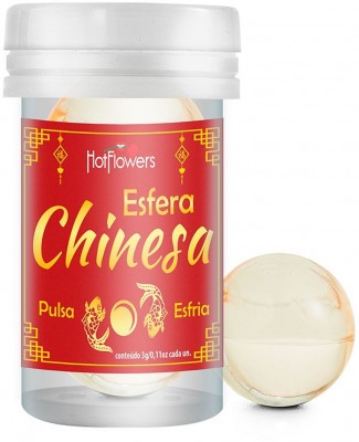 Интимный гель Chinesa Esfera с охлаждающе-пульсирующим эффектом (2 шарика по 3 гр.)