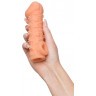 Телесная закрытая насадка с пучками шишечек Cock Sleeve 009 Size M - 15,6 см.