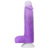 Фиолетовый вибратор-реалистик Encore 8 Inch Vibrating Dildo - 21,6 см.