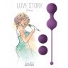 Набор фиолетовых вагинальных шариков Love Story Diva