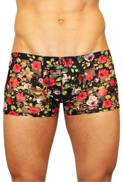 Мужские трусы-боксеры из сетки с яркими розами Rose Boxer
