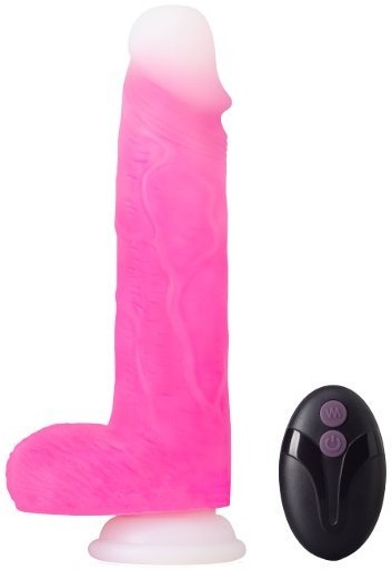 Розовый ротатор-реалистик Roxy 8 Inch Gyrating Dildo - 21,6 см.