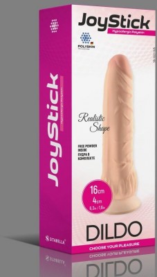 Телесный фаллоимитатор JoyStick на присоске - 16 см.