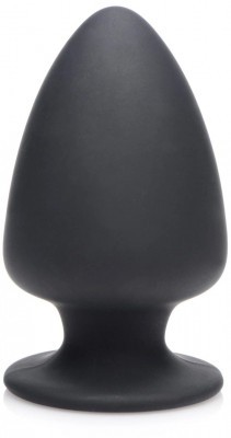 Черная мягкая анальная пробка Squeezable Small Anal Plug - 9 см.