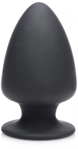 Черная мягкая анальная пробка Squeezable Small Anal Plug - 9 см.