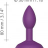 Фиолетовая анальная пробка с ограничителем-розой Open Rose Size S Butt Plug