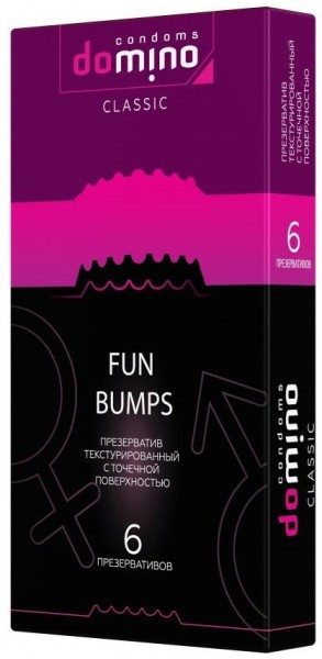 Текстурированные презервативы DOMINO Classic Fun Bumps - 6 шт.