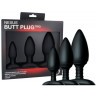 Набор из 3 черных анальных втулок NEXUS BUTT PLUG TRIO SET