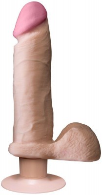 Вибромассажер-реалистик на присоске The Realistic Cock ULTRASKYN Vibrating 8”- 23,5 см.