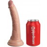 Телесный вибратор 7  Vibrating Silicone Dual Density Cock with Remote с пультом ДУ - 21 см.
