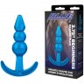 Голубой анальный плаг Beginners Beaded Plug - 9,5 см.