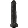 Чёрный фаллоимитатор-гигант 15  Cock with Balls - 40,6 см.