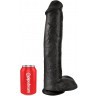Чёрный фаллоимитатор-гигант 15  Cock with Balls - 40,6 см.