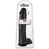 Чёрный фаллоимитатор-гигант 15  Cock with Balls - 40,6 см.
