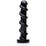 Черный стимулятор с винтовой конструкцией Mighty Screw - 24,1 см.