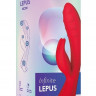 Красный вибратор-кролик Lepus с ребрышками