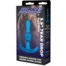 Голубой анальный стимулятор Tear Drop Butt Plug - 8,9 см.