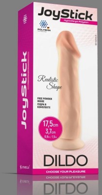 Телесный фаллоимитатор JoyStick на присоске - 17,5 см.