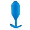Синяя пробка для ношения B-vibe Snug Plug 5 - 14 см.