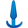 Голубая анальная пробка Slim Tapered Butt Plug - 10,8 см.