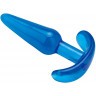 Голубая анальная пробка Slim Tapered Butt Plug - 10,8 см.