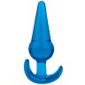 Голубая анальная пробка конической формы Medium Tapered Butt Plug - 12,7 см.