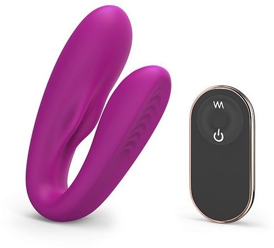 Лиловый вибратор для пар Match Up Couple Vibrator with Remote Control