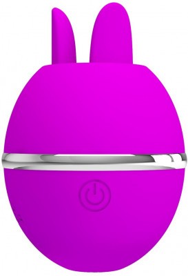 Лиловый двусторонний вибростимулятор клитора Gemini Ball