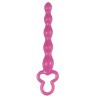 Розовая анальная цепочка Clover Anal Rod - 18 см.