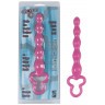 Розовая анальная цепочка Clover Anal Rod - 18 см.