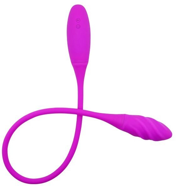 Двусторонний вибромассажер на гибком стержне Snaky Vibe - 60 см.