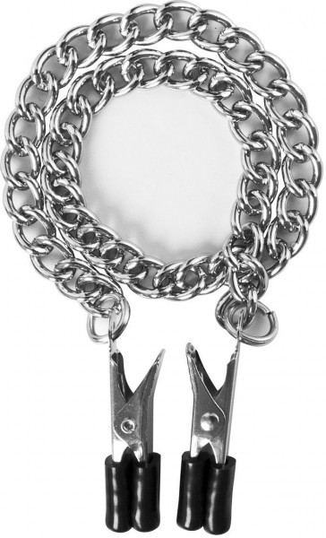 Прищепки для сосков Block Busters Nipple Clamps с цепью