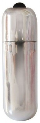 Серебристая вибропуля Erowoman-Eroman - 5,5 см.
