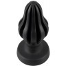 Черная анальная пробка Super Soft Butt Plug - 11,1 см.