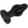 Черная анальная пробка Super Soft Butt Plug - 11,1 см.