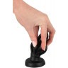 Черная анальная пробка Super Soft Butt Plug - 11,1 см.